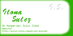 ilona sulcz business card